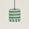 Nobodinoz Linda Lampenschirm Green Blue Stripes Ø20 – kleine Hängelampe aus Baumwolle