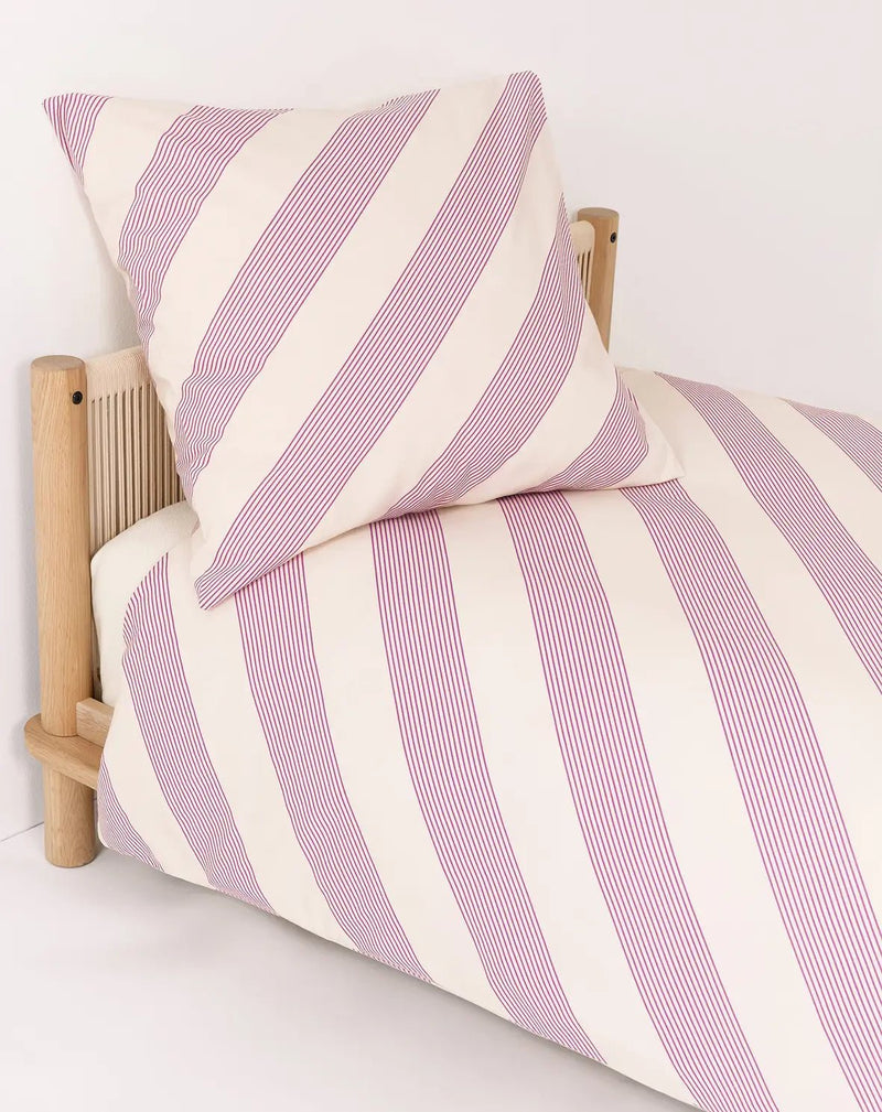 BIbelotte Duvet Cover Terrazzo - Druck beige mit Grün/Gelb