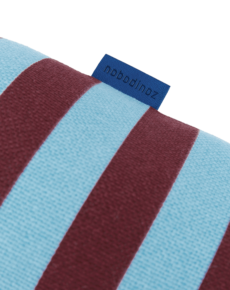 Nobodinoz – Vibes-Kollektion – Rollzylinder-Kissen – Fliedergelbe Streifen