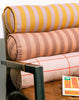 Nobodinoz - Vibes collection - Roll cylinder Cushion - Lilac yellow stripes