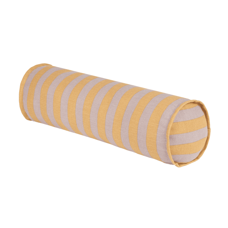 Nobodinoz - Vibes collection - Roll cylinder Cushion - Lilac yellow stripes
