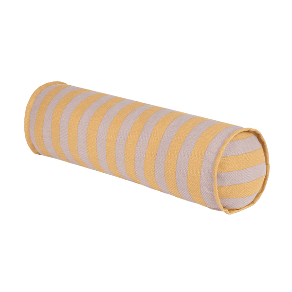 Nobodinoz - Vibes collection - Roll cylinder Cushion - Lilac yellow stripes