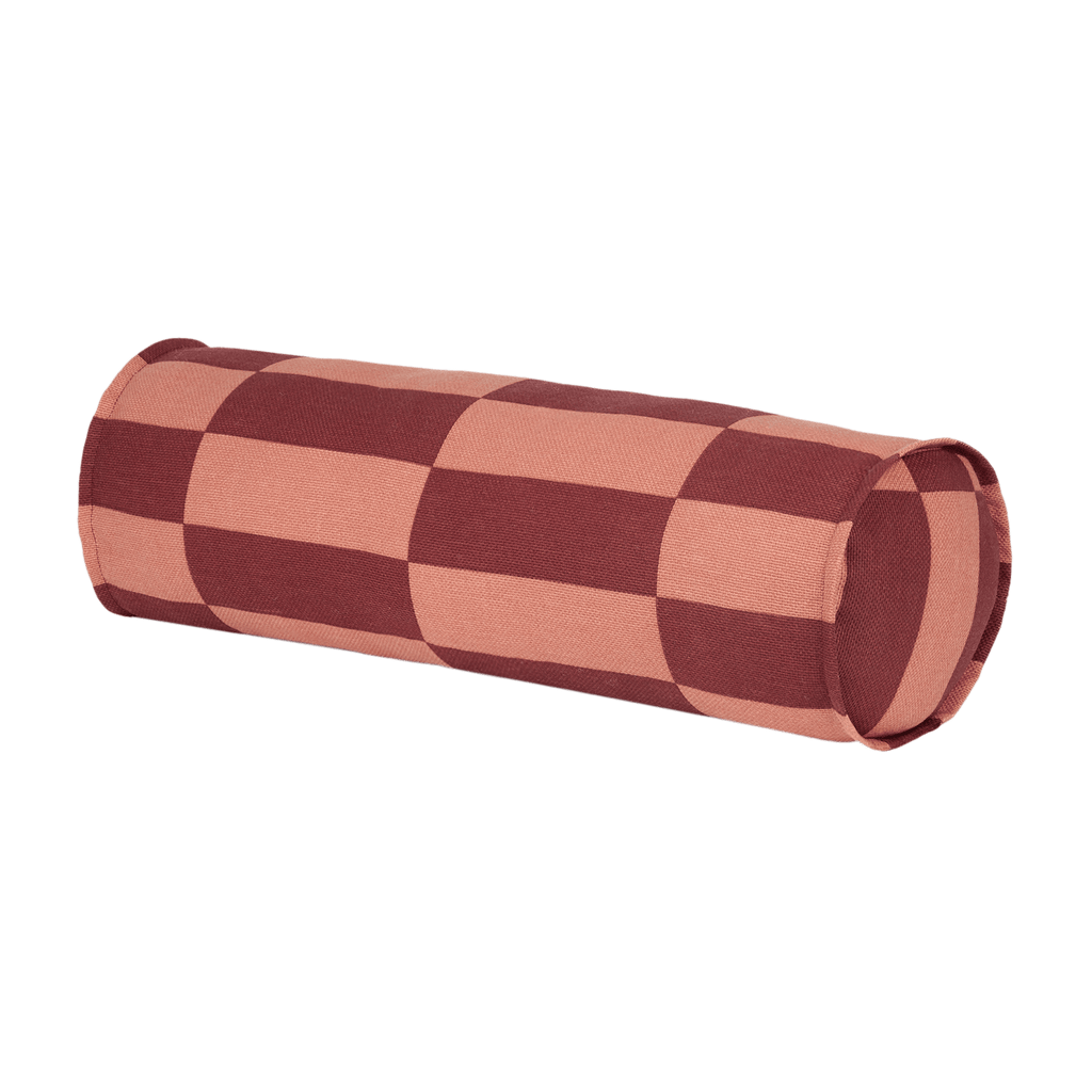 Nobodinoz - Vibes collection - Roll cylinder Cushion - Lilac yellow stripes