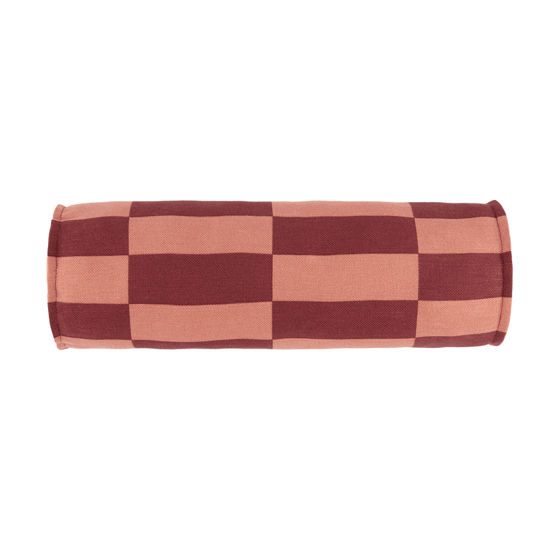 Nobodinoz - Vibes collection - Roll cylinder Cushion - Lilac yellow stripes