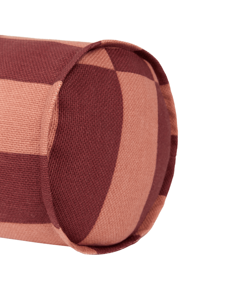 Nobodinoz - Vibes collection - Roll cylinder Cushion - Lilac yellow stripes