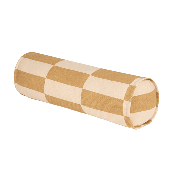 Nobodinoz - Vibes collection - Roll cylinder Cushion - Lilac yellow stripes