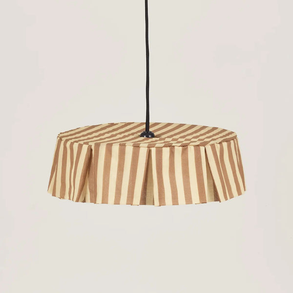 Nobodinoz - Vibes-Kollektion - Lampenschirm Brown Stripes Durchm. 40cm