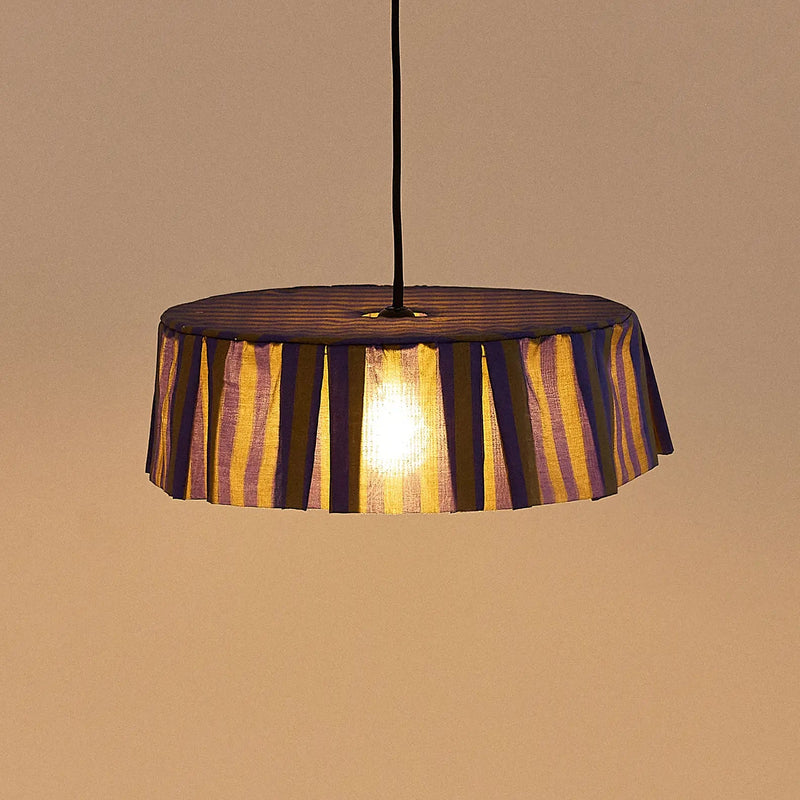 Nobodinoz - Vibes-Kollektion - Lampenschirm Brown Stripes Durchm. 40cm