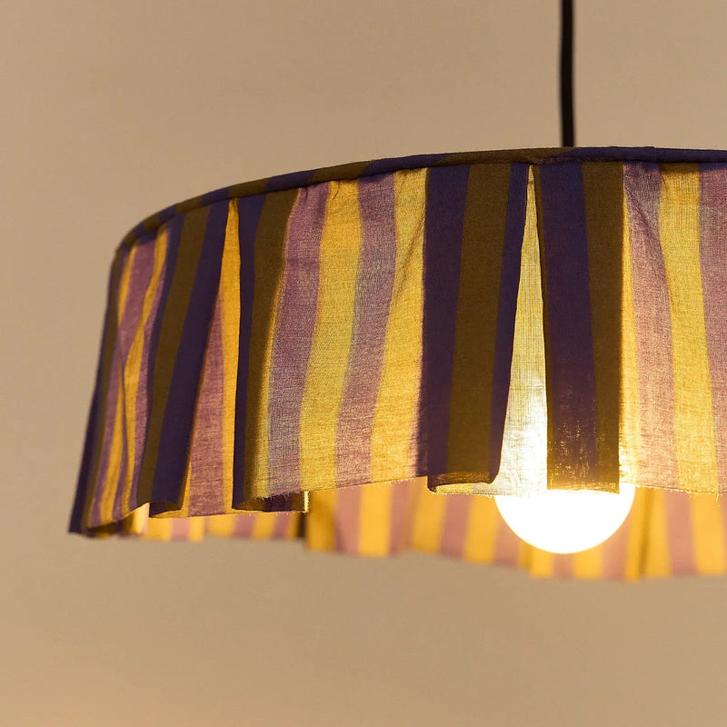 Nobodinoz - Vibes-Kollektion - Lampenschirm Brown Stripes Durchm. 40cm