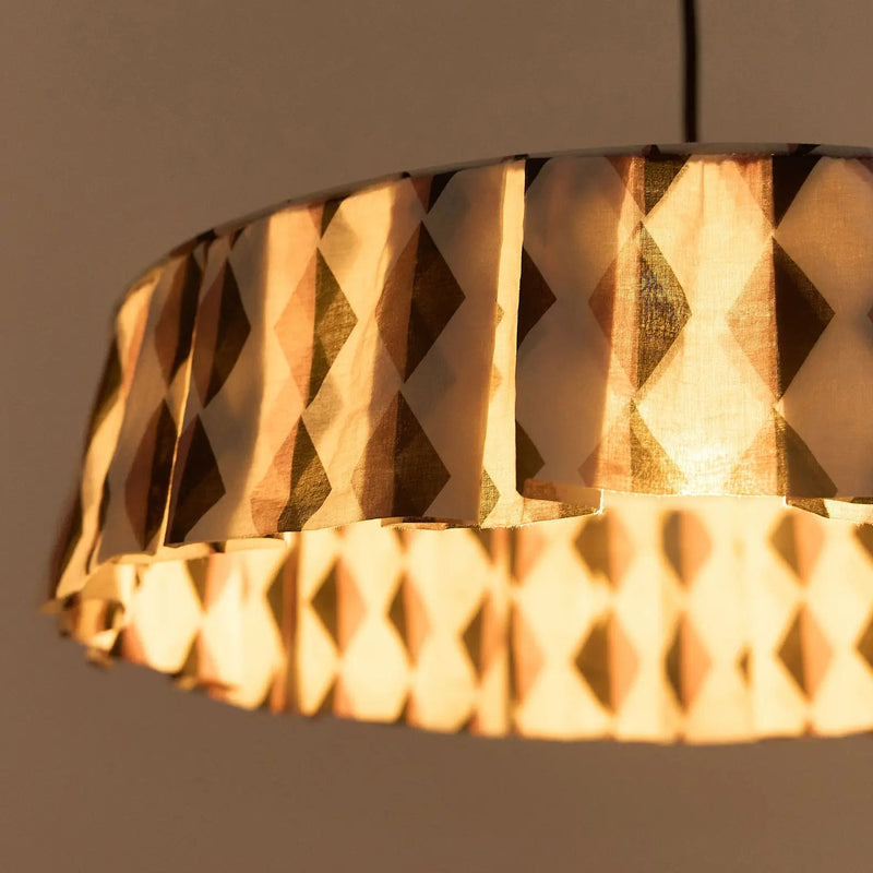 Nobodinoz - Vibes Collection - Lampen Hood Brown Blue Harlequin Diam. 50 cm