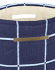 Nobodinoz - Vibes collectie - Storage Basket - Navy Blue Windowpane vintage effect