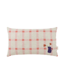 Nobodinoz - Vibes collection - Linen pink cushion with tulip - 44 x 25 cm m