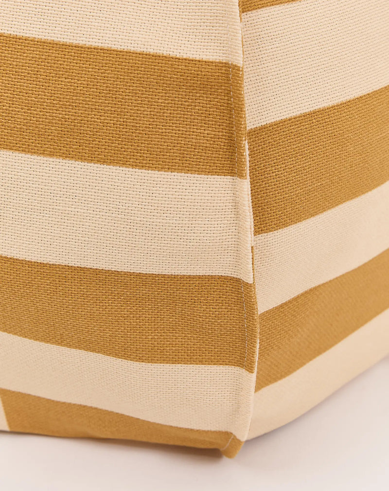 Nobodinoz - Colección Vibes - Puf Redondo - Azulejos Mostaza y Arena