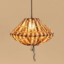 Nobodinoz Yumi Lampenschirm Ø50 cm – Maroon Red Mosaik – Hängelampe aus Leinen