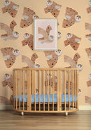 Wallpaper Meet me at the Wall - Owl - Cream - Aniek Bartels