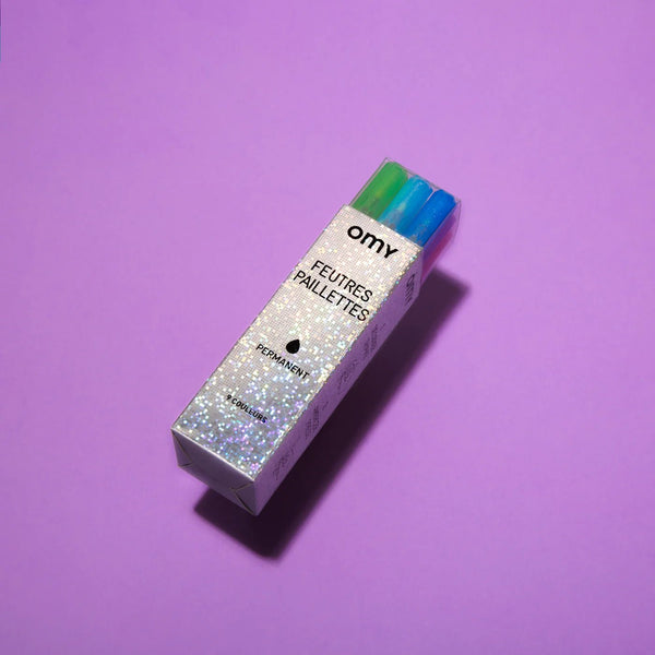 Omy - 9 Glitter felt-tip pens 