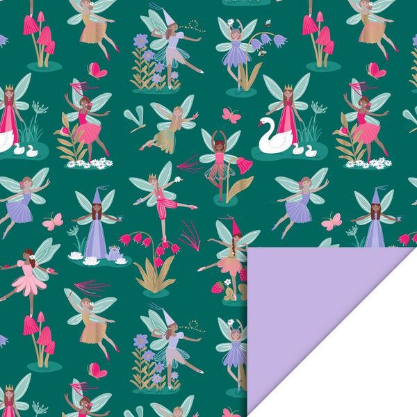  House of Products Wrapping Paper - Fairy Tale Jade Blue - Lilac 