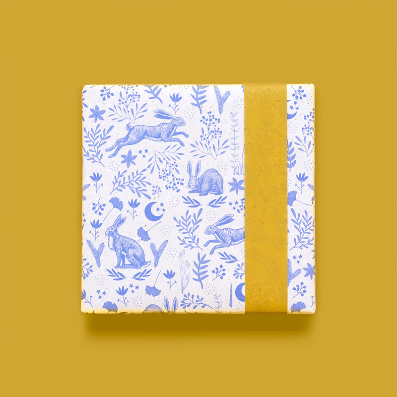 House of Products Inpakpapier - Hare Indigo Blue - Yellow