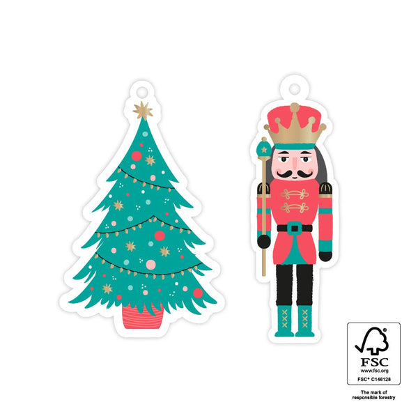 House of Products Gift Tag Duo - Tree / Nutcracker