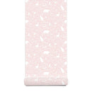 Pastelowe Love behang voor de kinderkamer forest animals bosdieren roze