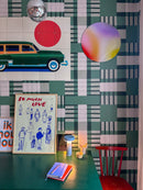 Behang Meet Me at the Wall -  Blocks Grean - Sabine van Vessem