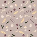 Wallpaper sample Meet Me at the Wall - Sea and Shells Dusty Rose - Lotte Dirks