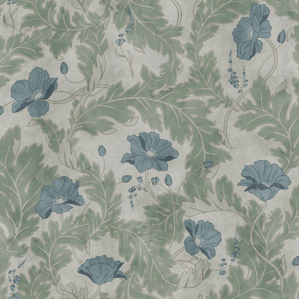 Wallpaper sample Sandberg - Poppy - Garden Green