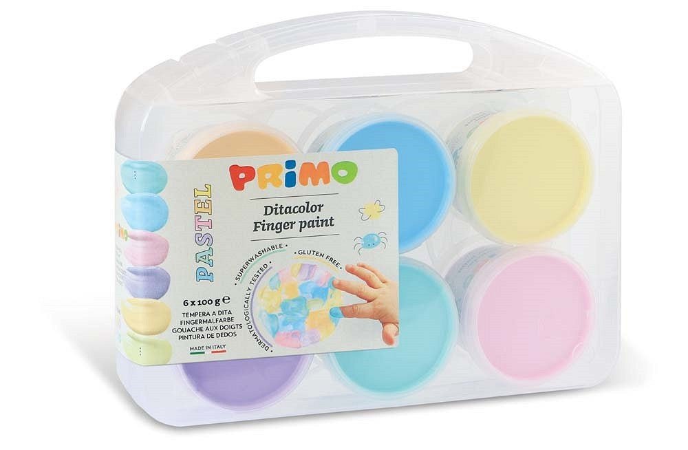 Primo Vingervef pastel kleuren, 6 stuks