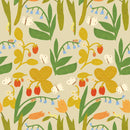 Behangstaal Meet Me at the Wall - Strawberry field - Pale beige - Lotte Dirks