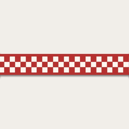 Atelier Florentine - Checked wallpaper border - Red