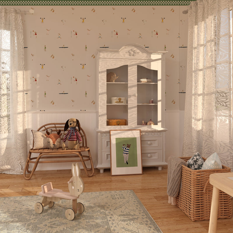 Atelier Florentine - Checked wallpaper border - Green