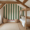 Atelier Florentine Double Green Stripes Behang – Gestreept Kinderbehang | Klassiek & Tijdloos Design
