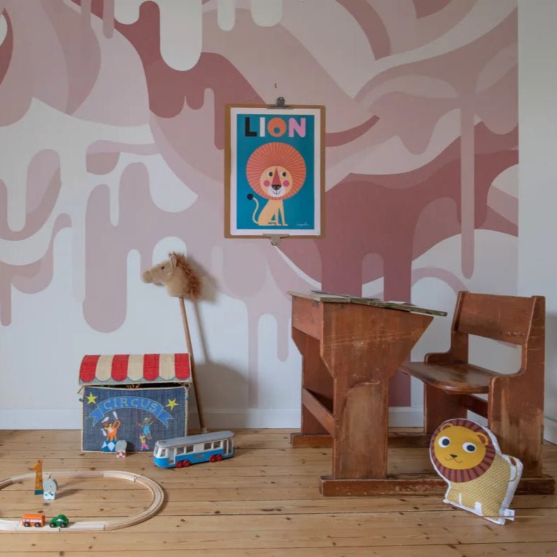 Tapete Rebel Walls – Dripping Ice Cream – Rosa