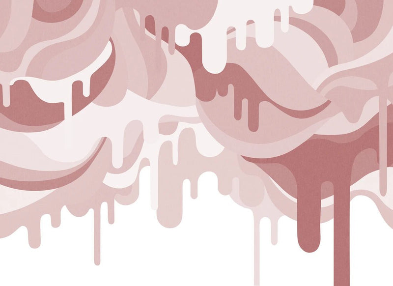 Tapete Rebel Walls – Dripping Ice Cream – Rosa