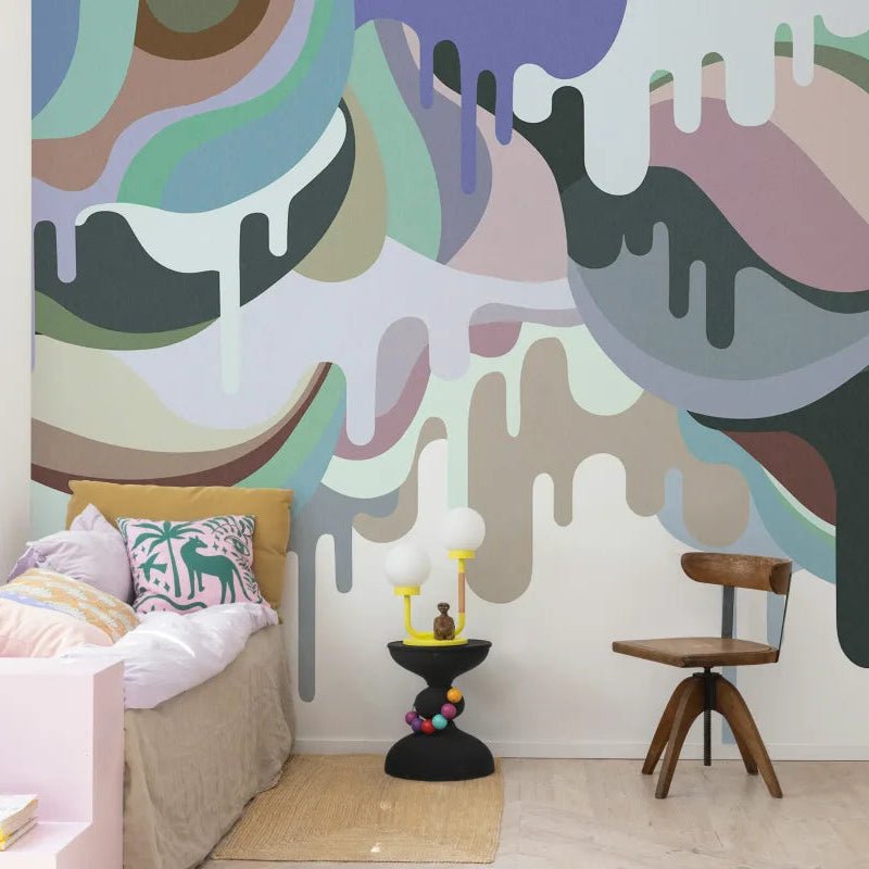 Behang Rebel Walls - Dripping Ice Cream - Retro