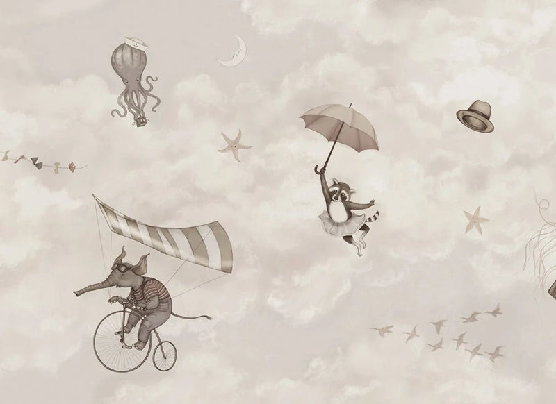 Behang Rebel Walls - In the Clouds - Beige