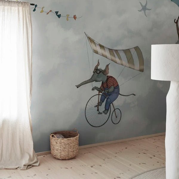 Behang Rebel Walls - In the Clouds - Light Blue