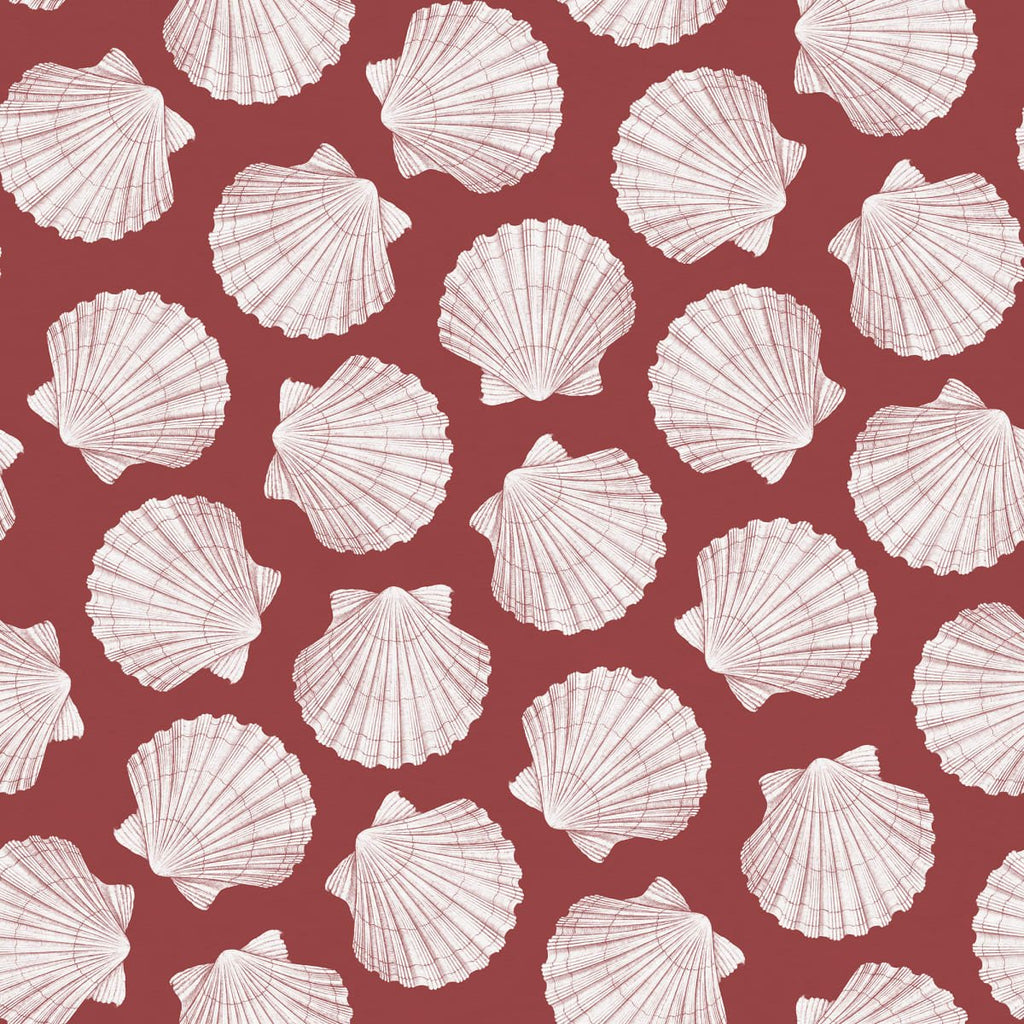 Bold Shell Red – Schelpen Behang | Rebel Walls