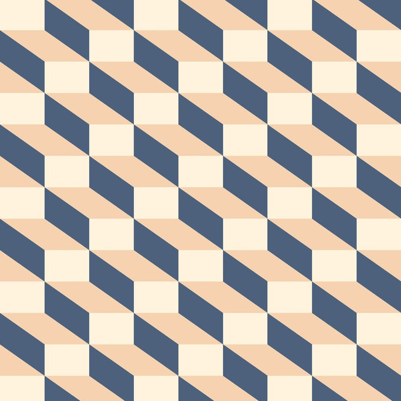 Wallpaper sample Rebel Walls - Filled Optic - Blue & Pink