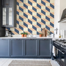 Behang Rebel Walls - Filled Optic - Blue & Pink