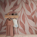 Behangstaal Rebel Walls - Giant Leaves - Pink