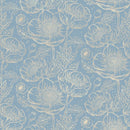 Behangstaal Rebel Walls - Golden Poppy - Baby Blue