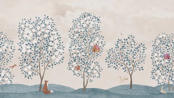 Tapetenmuster Rebel Walls – Happy heaven – Türkis