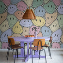 Behang Rebel Walls - Happy Rebel, Colorful Chess