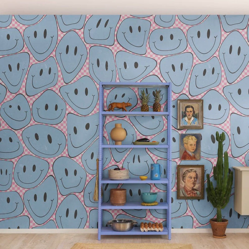 Wallpaper sample Rebel Walls - Happy Rebel - Pink chess