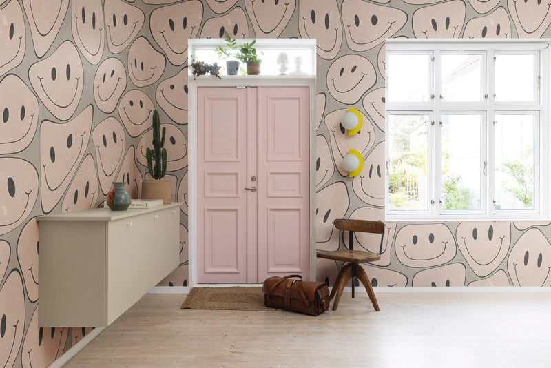 Behang Rebel Walls - Happy Rebel, Soft Pink
