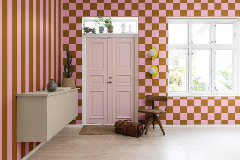 Papel pintado Rebel Walls - Happy Squares - Fudge