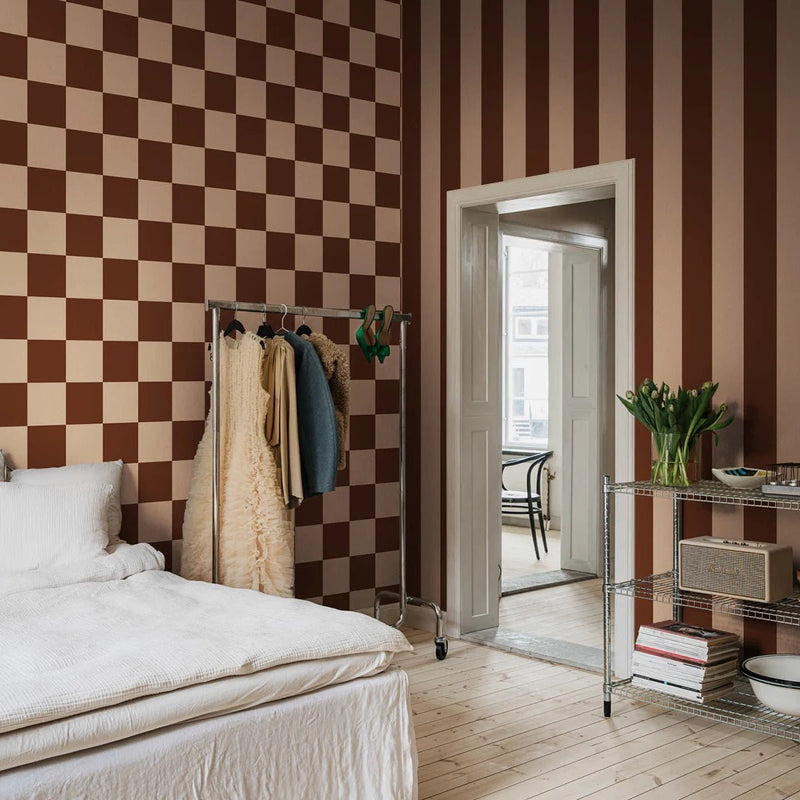 Behang Rebel Walls - Happy Stripes - Apricot