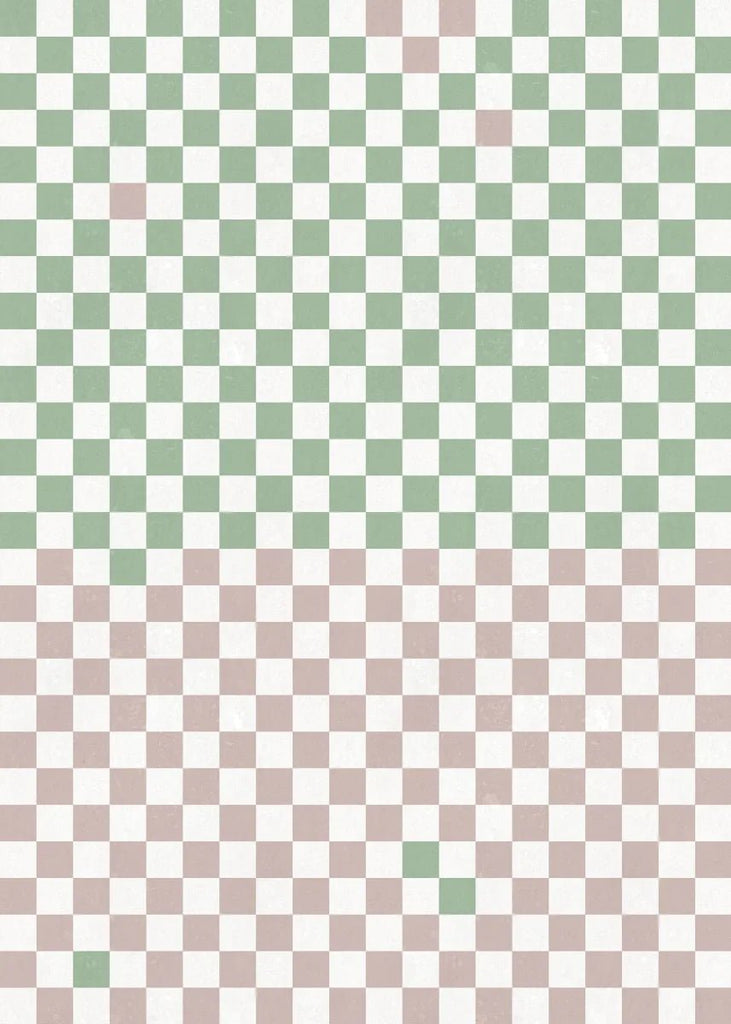 Wallpaper Rebel Walls - Pixels - Green & Pink