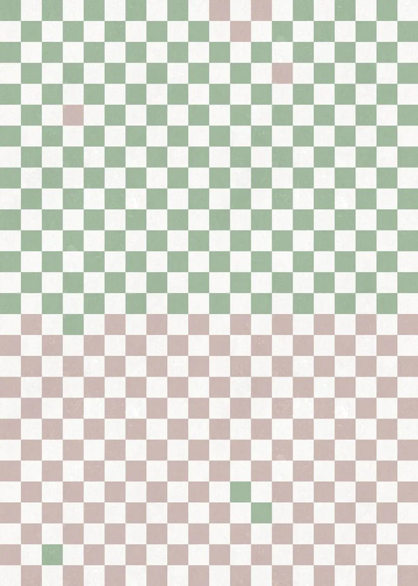 Wallpaper Rebel Walls - Pixels - Green & Pink